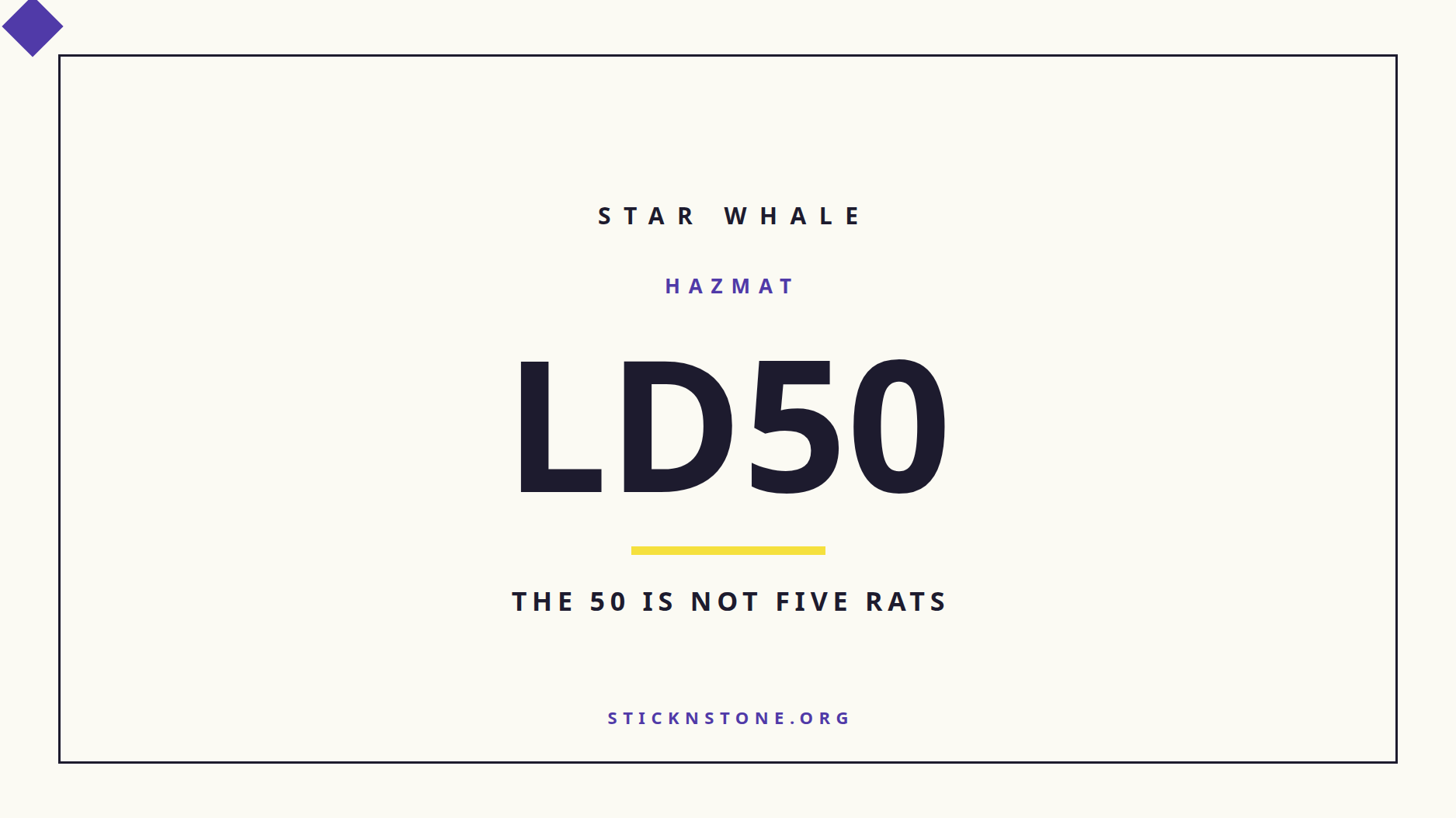 LD50의 50은 쥐 다섯 마리가 아니다